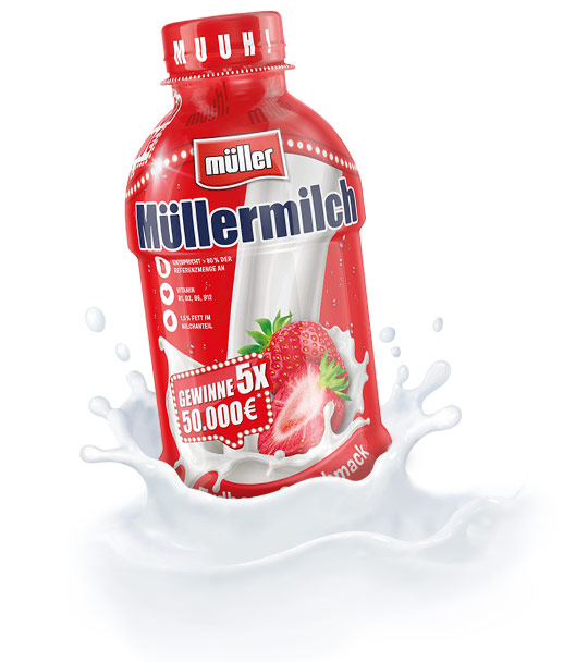 Müller-Milch Erdbeer